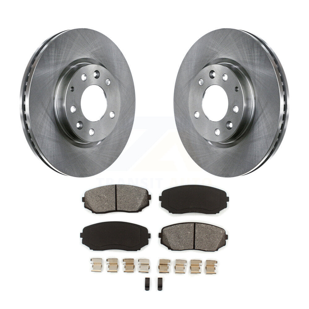 Brake Rotor And Semi-Metallic Pad Front Kit For Mazda CX-7 Ford Edge Lincoln MKX