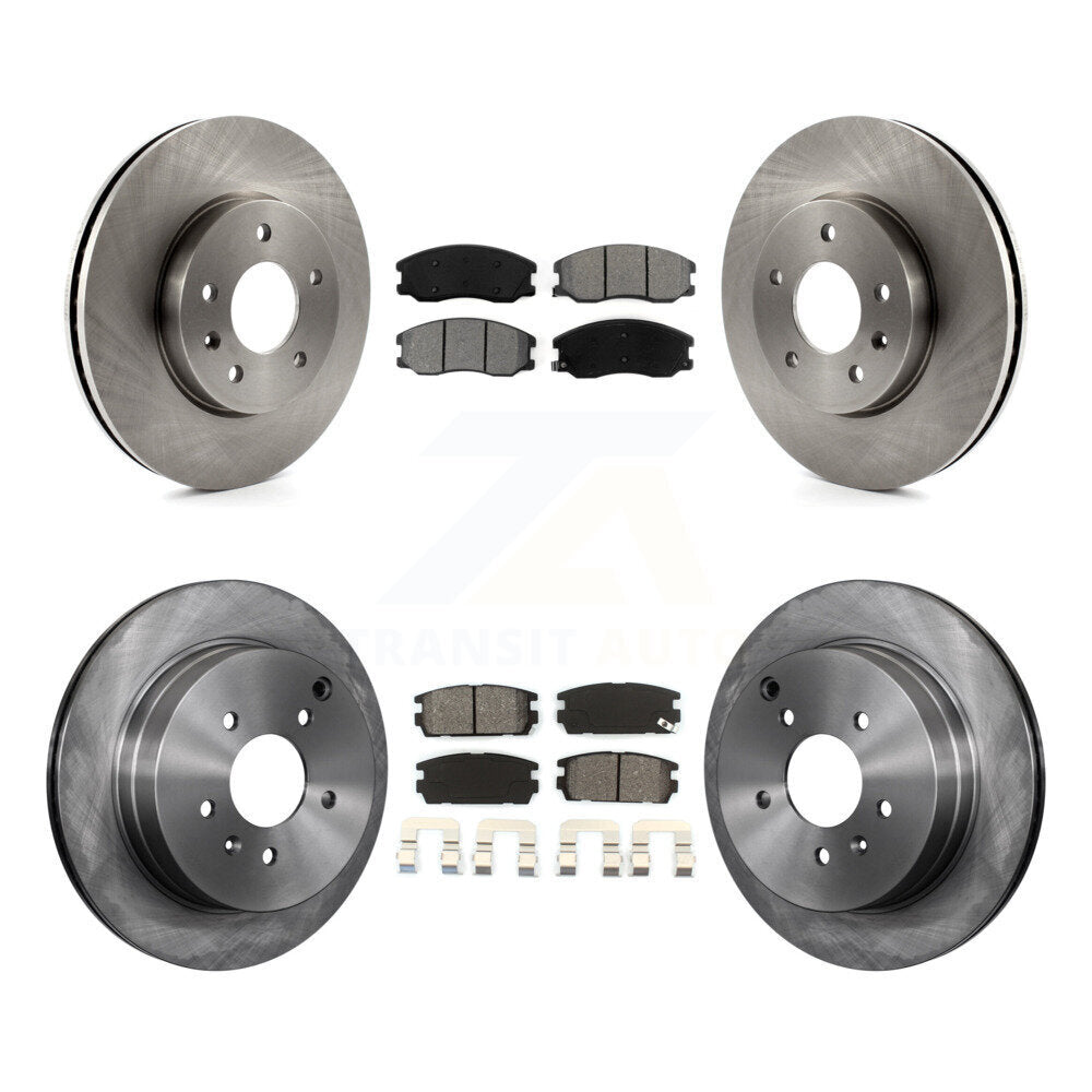 Brake Rotor & Semi-Metallic Pad Front Rear Kit For Chevrolet Equinox Pontiac Vue