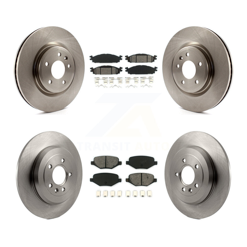 Brake Rotor & Semi-Metallic Pad Front Rear Kit For Ford Explorer Flex Taurus MKT