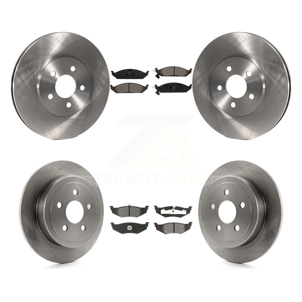 Brake Rotor & Semi-Metallic Pad Front Rear Kit For Chrysler Cirrus Dodge Stratus