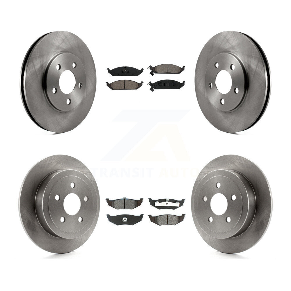Brake Rotor & Semi-Metallic Pad Front Rear Kit For Chrysler Sebring Cirrus Dodge