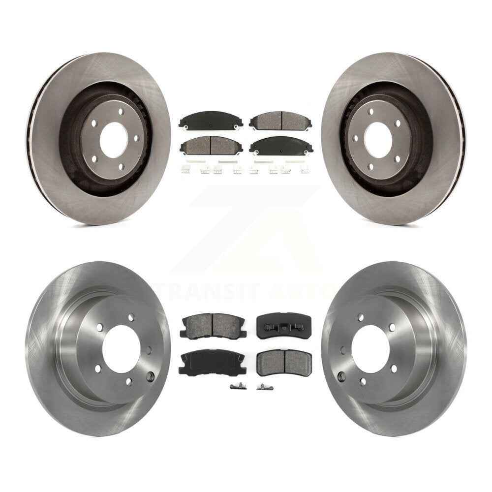 Brake Rotor & Semi-Metallic Pad Front Rear Kit For 2008-2009 Dodge Caliber SRT-4
