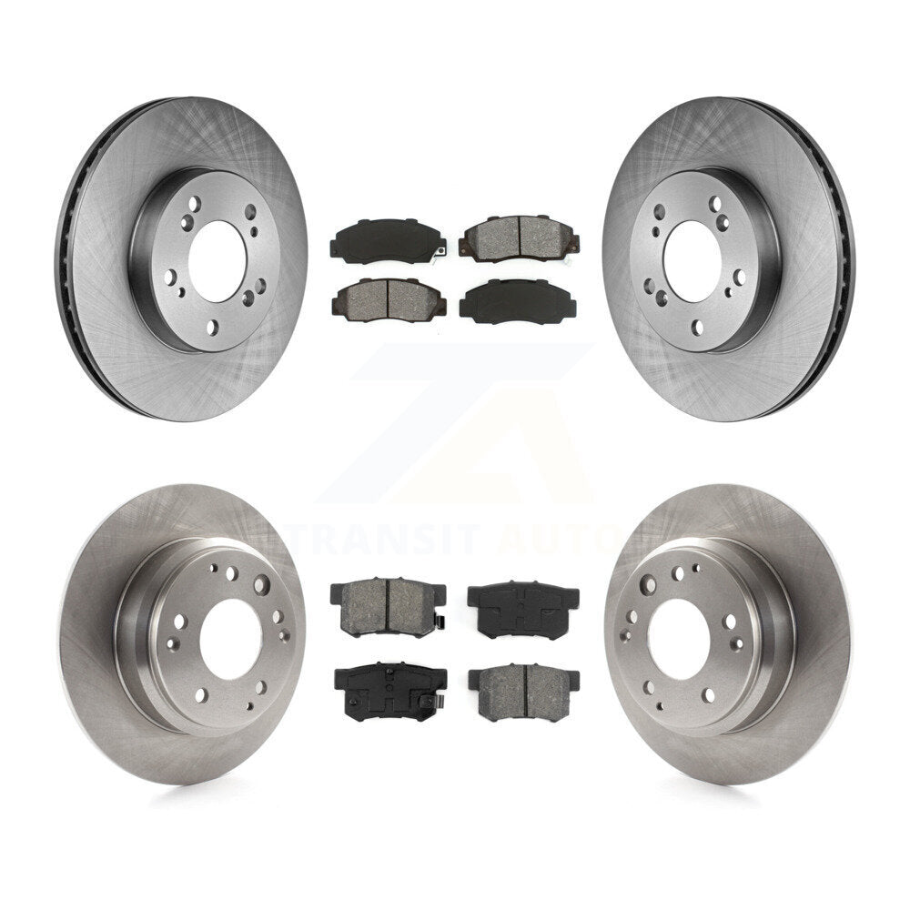 Brake Rotor & Semi-Metallic Pad Front Rear Kit For Honda Odyssey Acura Legend RL