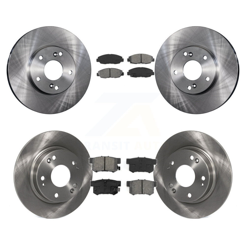 Brake Rotor & Semi-Metallic Pad Front Rear Kit For 2014-2015 Honda Civic Touring