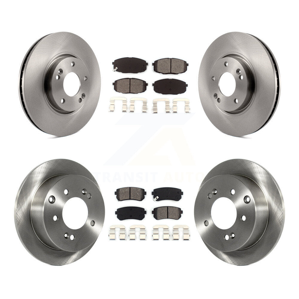 Disc Brake Rotors And Semi-Metallic Pad Front Rear Kit For Kia Forte Koup Forte5