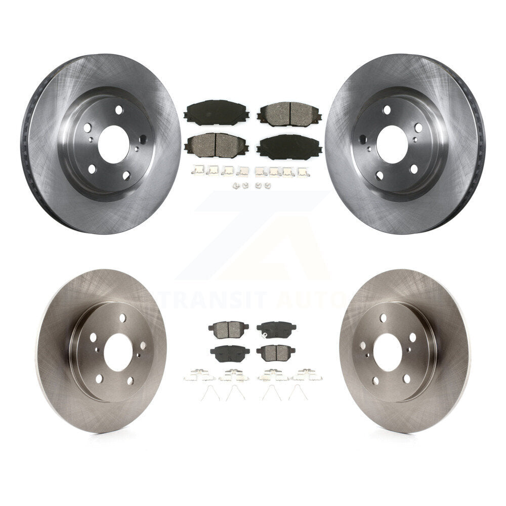 Brake Rotor & Semi-Metallic Pad Front Rear Kit For Toyota Matrix Pontiac Vibe iM