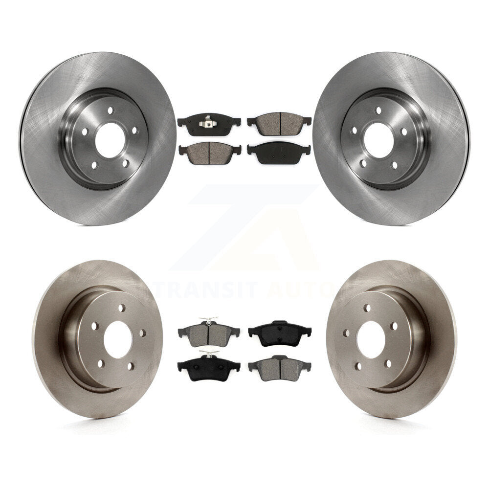 Brake Rotor And Semi-Metallic Pad Front Rear Kit For Ford Escape Transit Connect