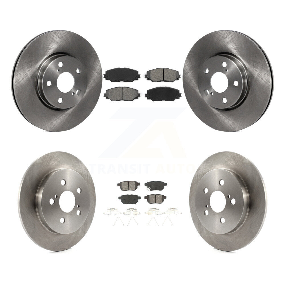 Brake Rotor & Semi-Metallic Pad Front Rear Kit For Toyota Corolla Matrix Pontiac