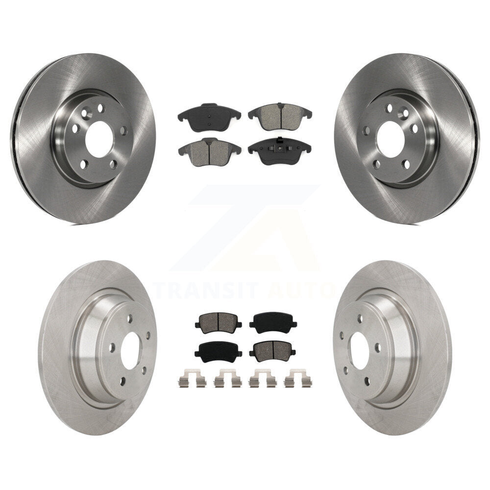 Brake Rotor & Semi-Metallic Pad Front Rear Kit For 12-15 Land Rover Range Evoque