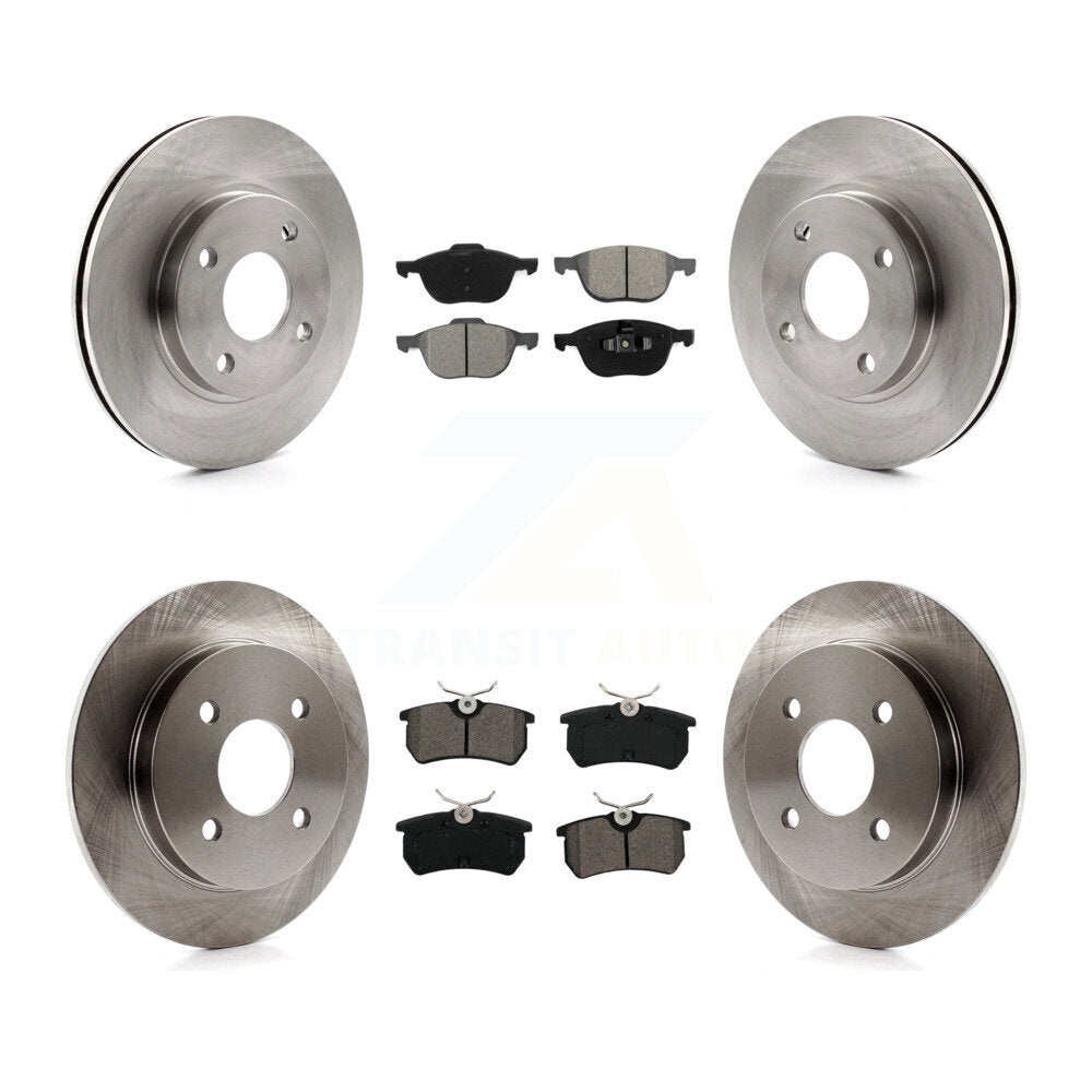 Brake Rotor & Semi-Metallic Pad Front Rear Kit For 2004 Ford Focus From 04 05