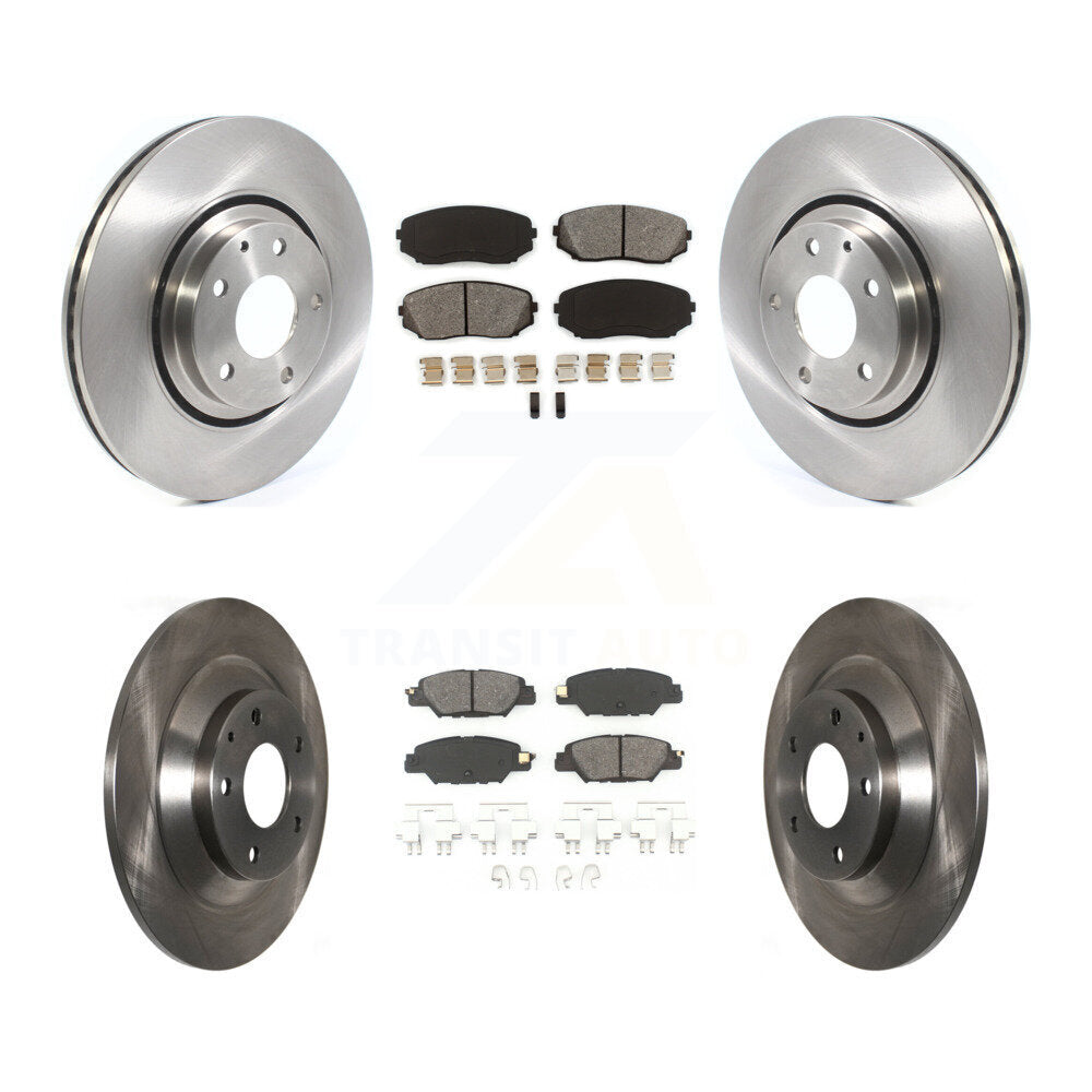 Brake Rotor & Semi-Metallic Pad Front Rear Kit For 19-22 Mazda CX-5 Turbocharged