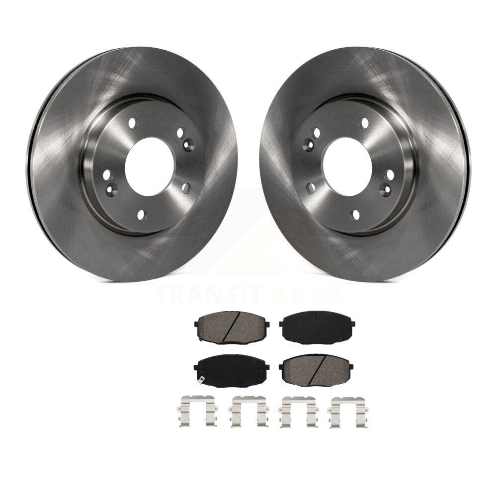 Brake Rotor & Semi-Metallic Pad Front Kit For Kia Hyundai Kona Forte Soul Seltos