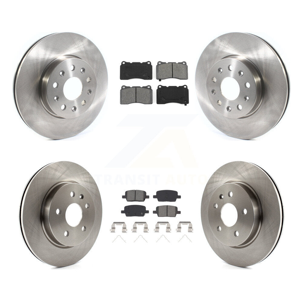 Brake Rotor & Semi-Metallic Pad Front Rear Kit For Chevrolet Camaro Cadillac CT6