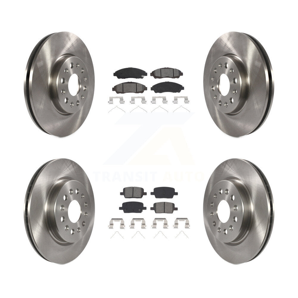 Brake Rotor & Semi-Metallic Pad Front Rear Kit For Chevrolet Traverse GMC Acadia