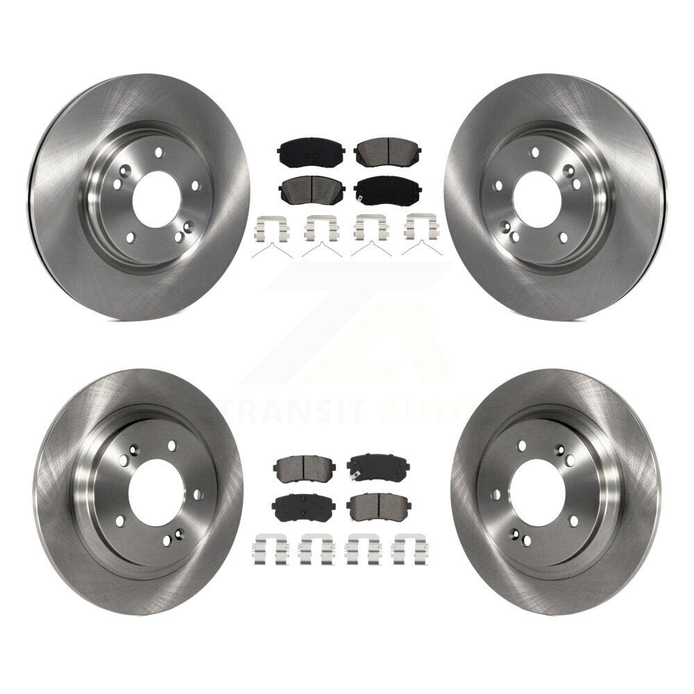 Brake Rotor & Semi-Metallic Pad Front Rear Kit For 2016 Kia Optima LX/EX/LX 1.6T