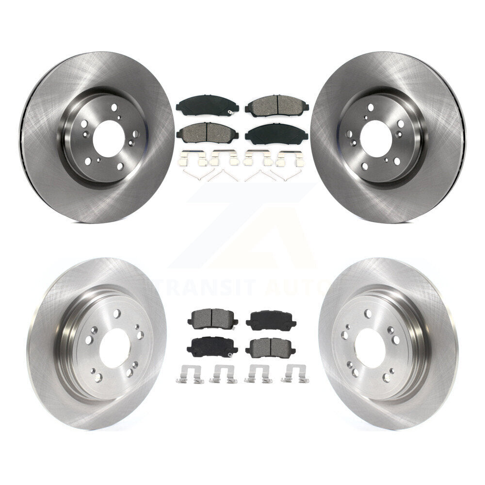 Brake Rotor & Semi-Metallic Pad Front Rear Kit For Acura RLX Sport Hybrid SH-AWD