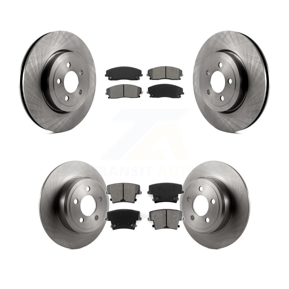 Brake Rotor And Semi-Metallic Pad Front Rear Kit For Dodge Charger RWD with 3.6L
