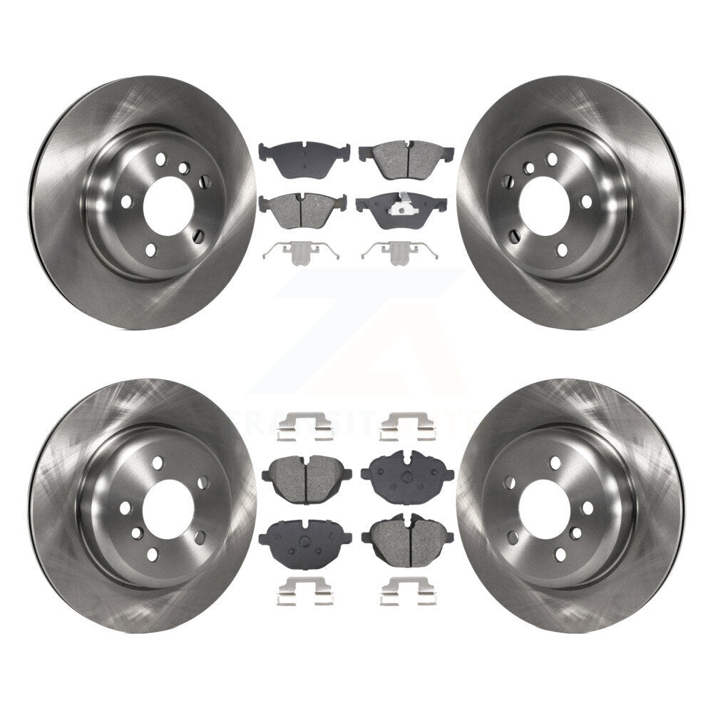 Disc Brake Rotors And Semi-Metallic Pads Front Rear Kit For BMW 528i xDrive