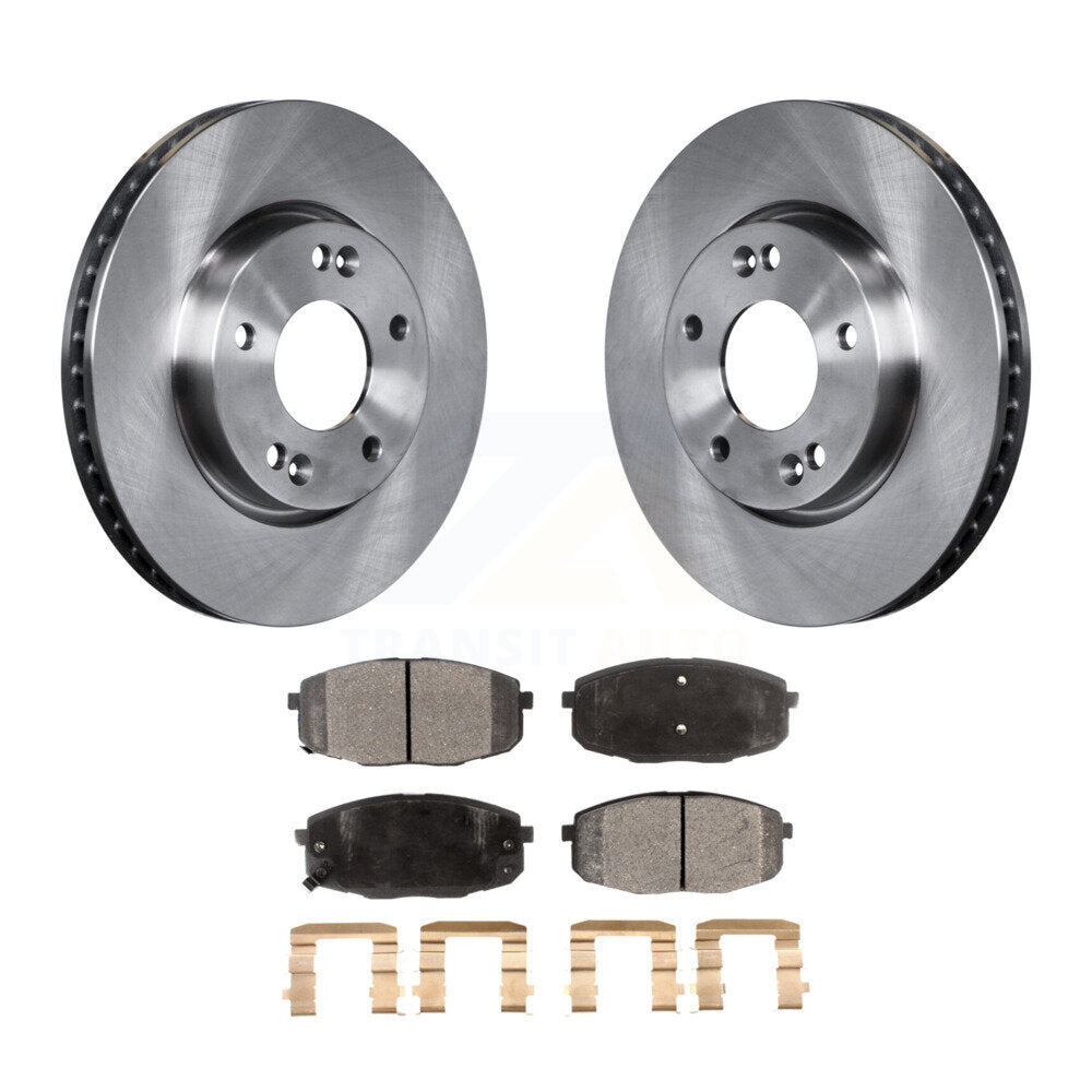 Disc Brake Rotors And Ceramic Pads Front Kit For Kia Forte Koup Forte5