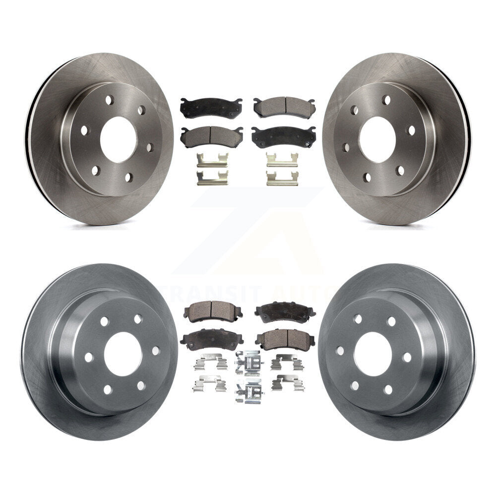 Brake Rotor & Ceramic Pad Front Rear Kit For Chevrolet GMC Silverado 1500 Sierra