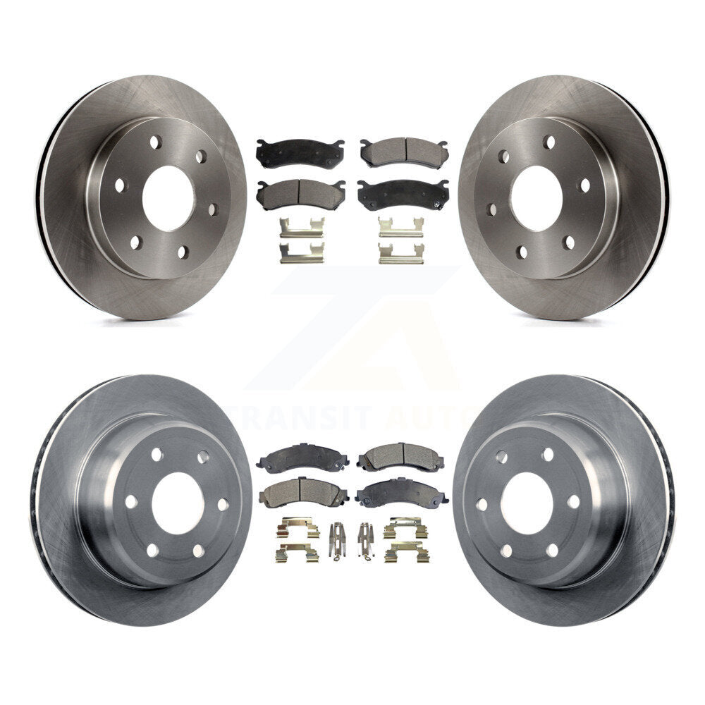 Brake Rotor & Ceramic Pad Front Rear Kit For Chevrolet GMC Silverado 1500 Sierra