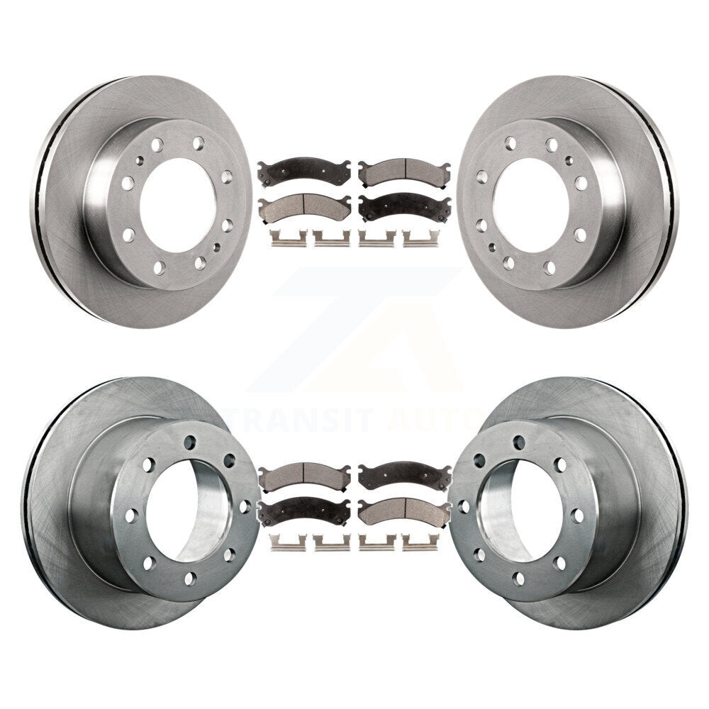 Brake Rotor & Ceramic Pad Front Rear Kit For Chevrolet GMC Silverado 3500 Sierra