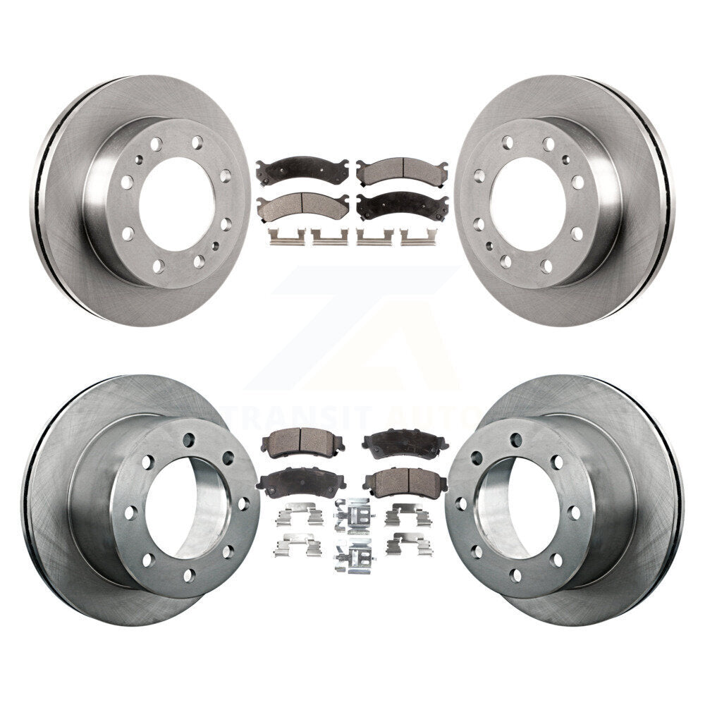 Brake Rotor & Ceramic Pad Front Rear Kit For GMC Sierra 3500 Chevrolet Silverado