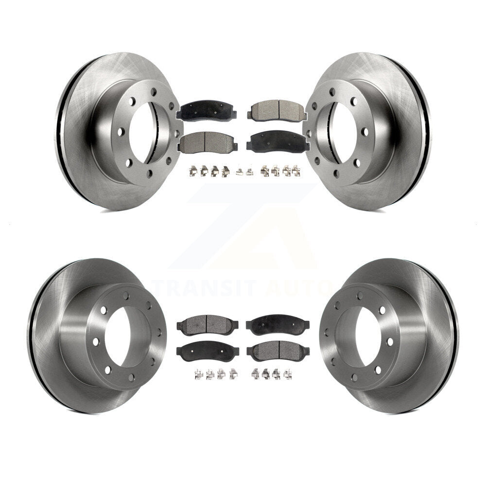 Brake Rotor & Ceramic Pad Front Rear Kit For 2008-2009 Ford F-250 Super Duty 4WD