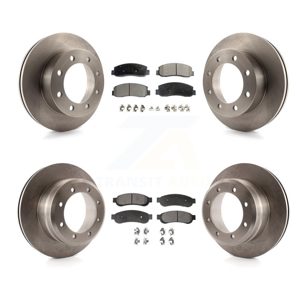 Brake Rotor & Ceramic Pad Front Rear Kit For 2005-2007 Ford F-350 Super Duty 4WD