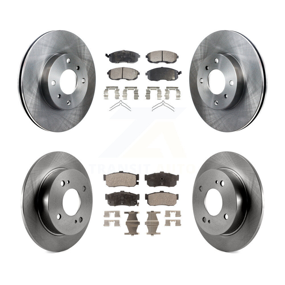 Brake Rotor And Ceramic Pad Front Rear Kit For Nissan Altima Sentra INFINITI G20