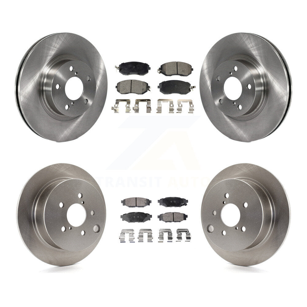 Disc Brake Rotors And Ceramic Pads Front Rear Kit For Subaru Impreza