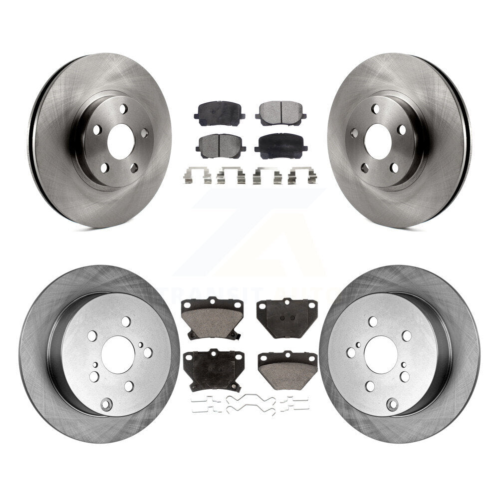 Brake Rotors & Ceramic Pad Front Rear Kit For Toyota Matrix Corolla Pontiac Vibe