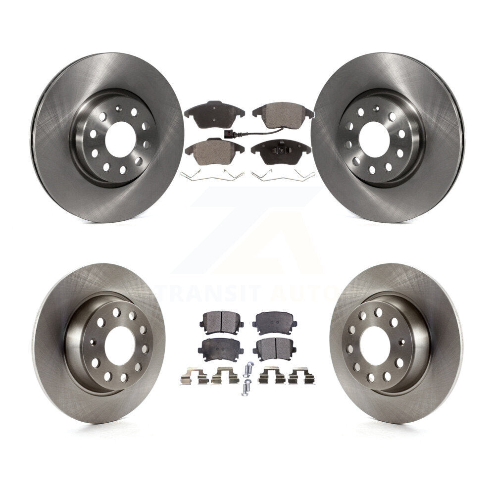 Brake Rotor And Ceramic Pad Front Rear Kit For Volkswagen GTI Passat Eos Audi A3