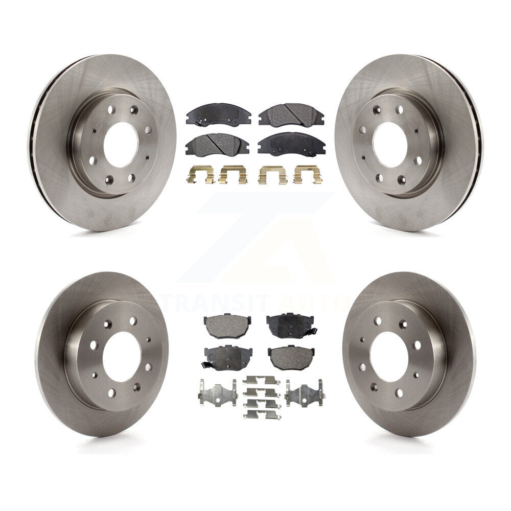 Disc Brake Rotors And Ceramic Pads Front Rear Kit For Kia Spectra Spectra5