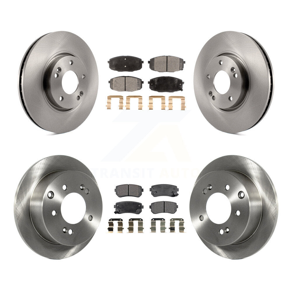 Disc Brake Rotors And Ceramic Pads Front Rear Kit For Kia Forte Koup Forte5