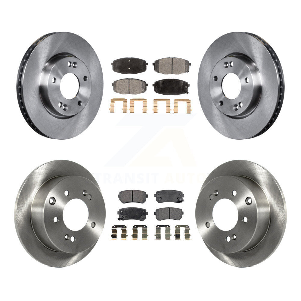 Disc Brake Rotors And Ceramic Pads Front Rear Kit For Kia Forte Koup Forte5