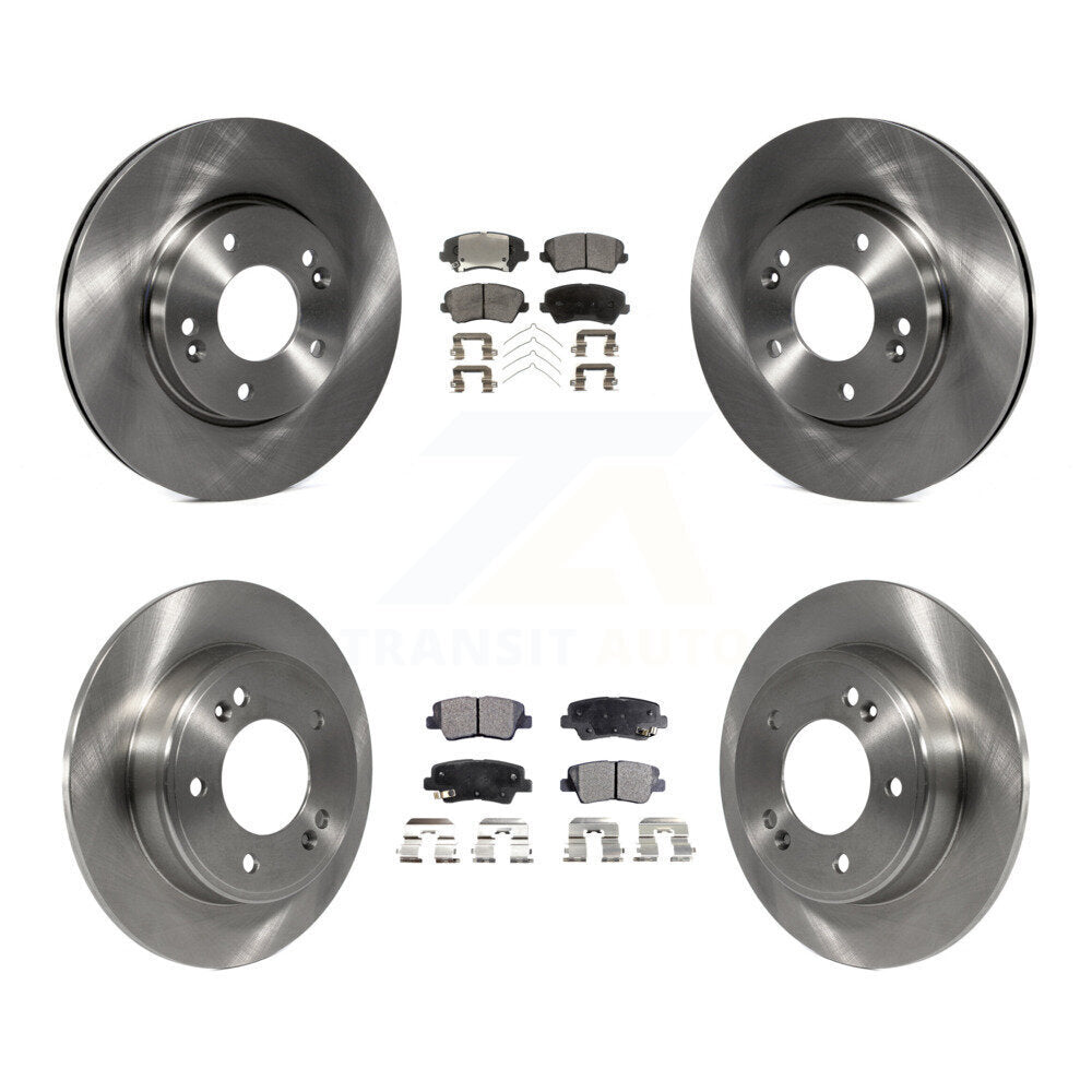 Brake Rotor & Ceramic Pad Front Rear Kit For Kia Forte Hyundai Elantra GT Forte5