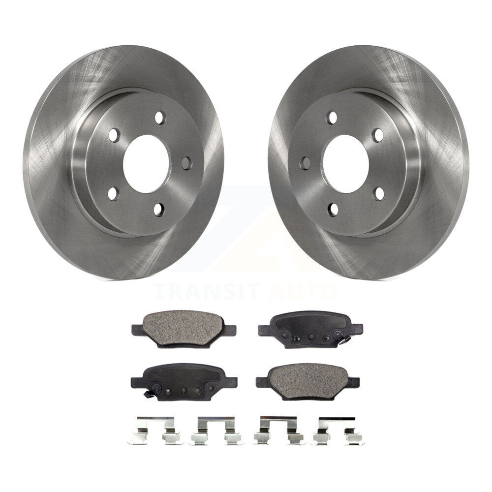 Brake Rotor & Ceramic Pad Rear Kit For Chevrolet Malibu Pontiac Cobalt G5 G6 Ion