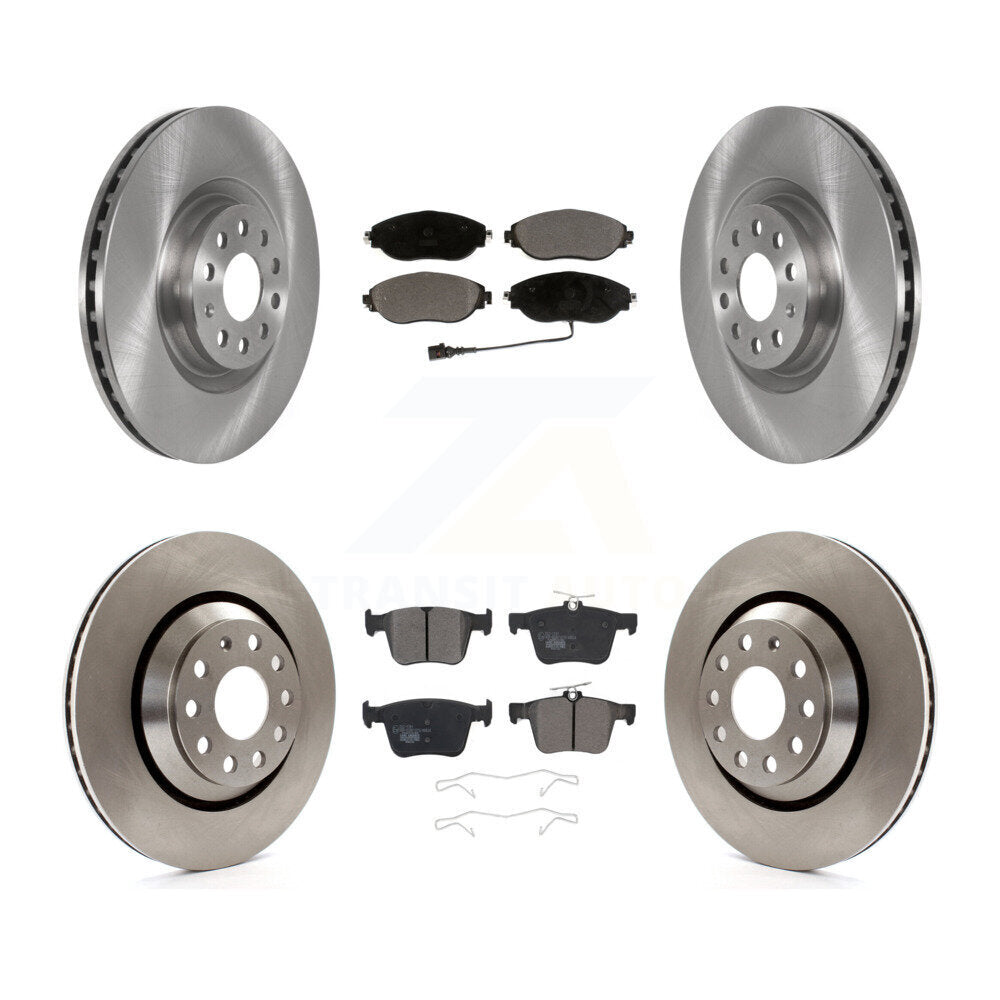 Brake Rotor & Ceramic Pad Front Rear Kit For Audi Q3 Volkswagen Golf R Arteon S3