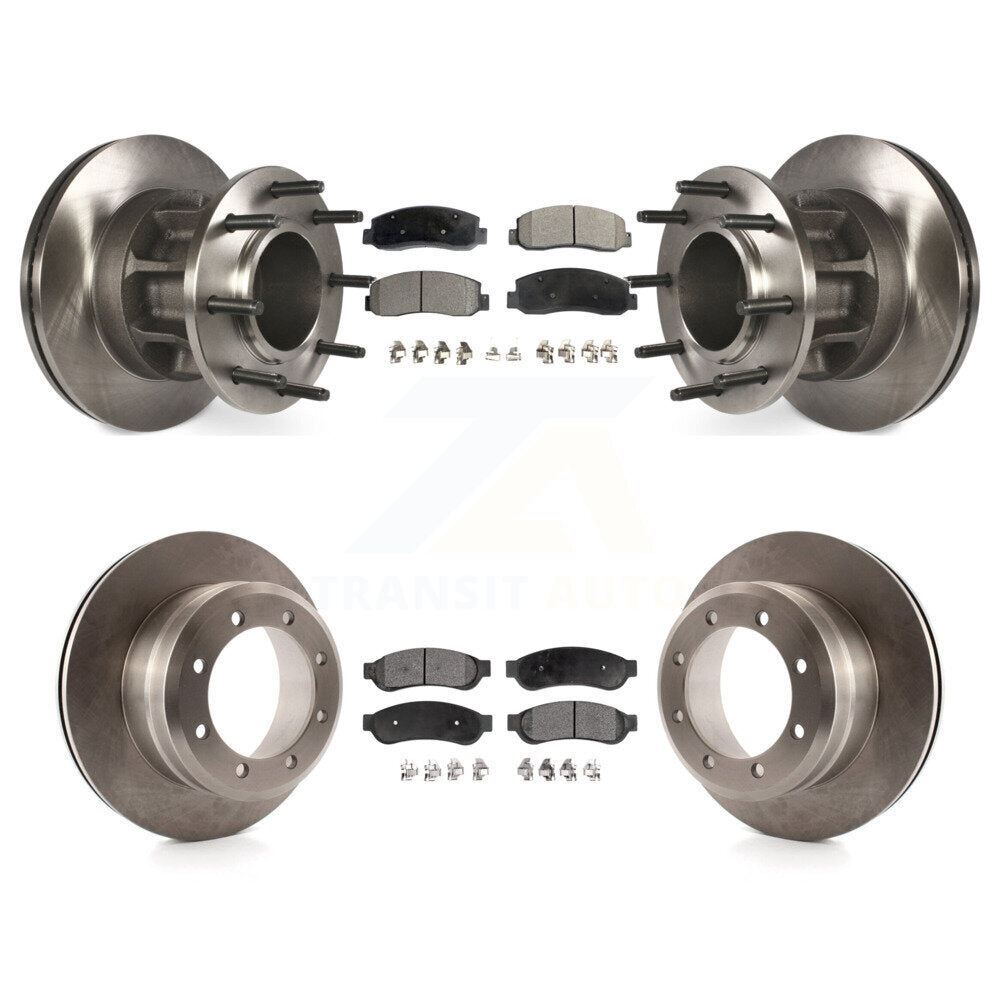 Brake Rotor & Ceramic Pad Front Rear Kit For 2009-2010 Ford F-350 Super Duty RWD