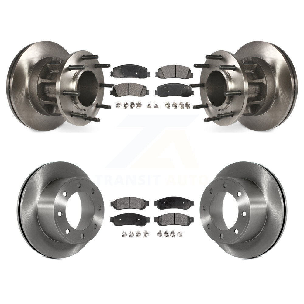 Brake Rotor & Ceramic Pad Front Rear Kit For 2011-2012 Ford F-250 Super Duty RWD