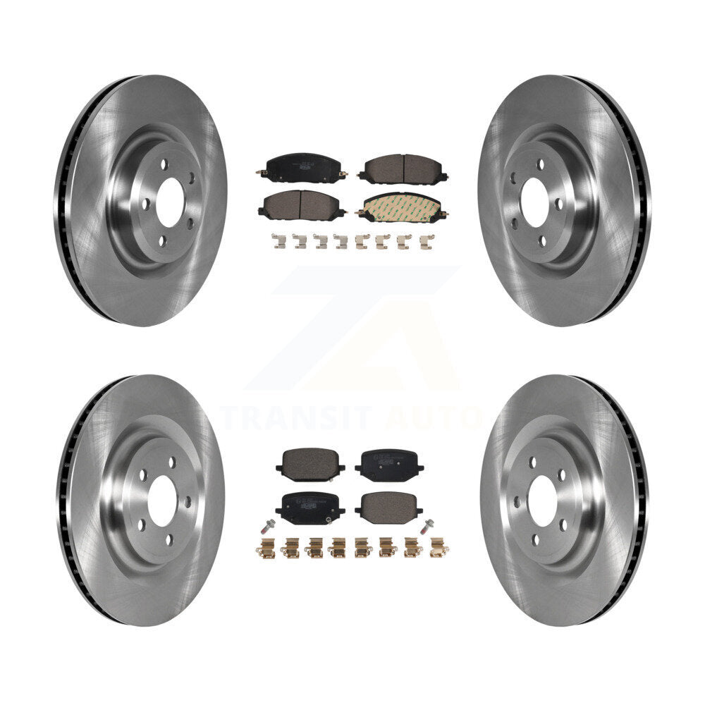 Brake Rotor & Ceramic Pad Front Rear Kit For Lincoln Aviator Ford Police Utility