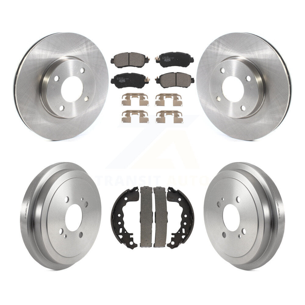 Disc Brake Rotors Ceramic Pads And Drum Front Rear Kit For Nissan Kicks Versa