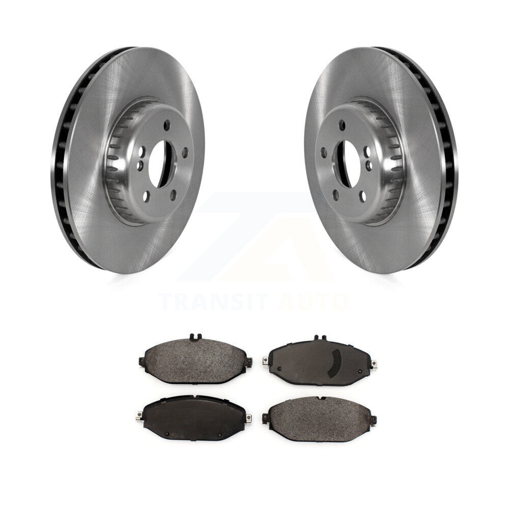 Brake Rotor & Ceramic Pad Front Kit For Mercedes-Benz C300 Without Sport Package