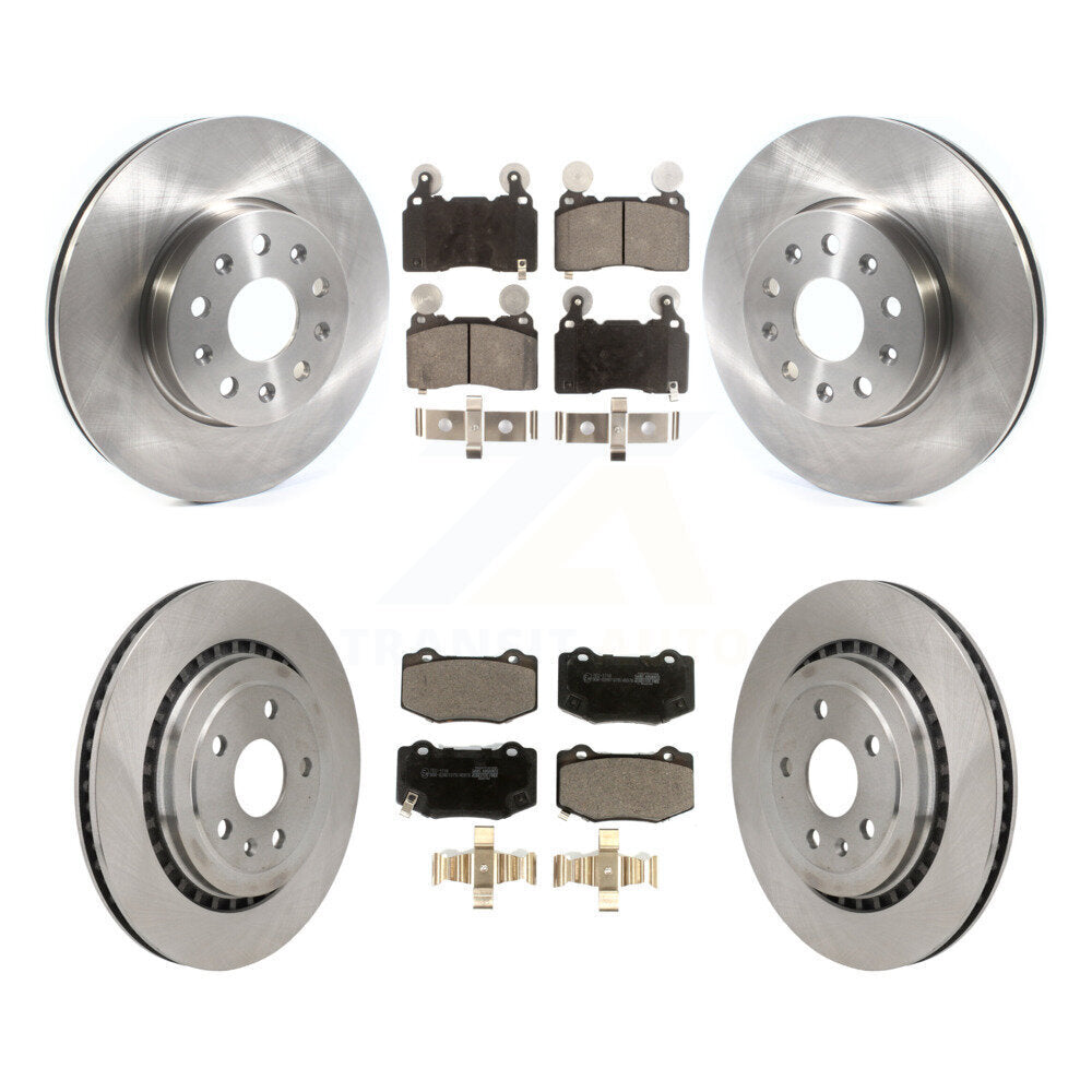 Brake Rotor & Ceramic Pad Front Rear Kit For Chevrolet Camaro With Brembo Brakes