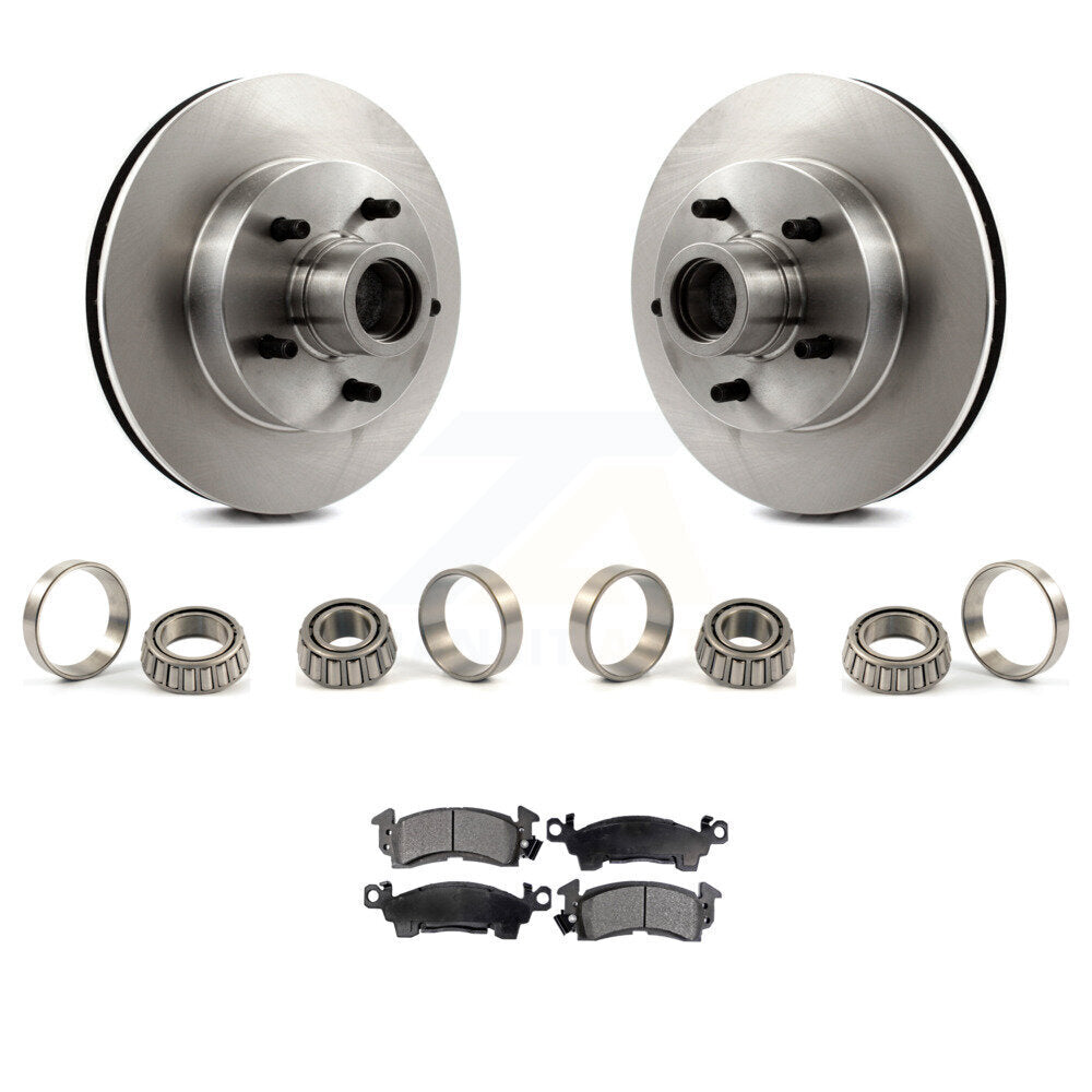 Brake Hub Rotor Inner & Outer Race Bearing Set Pad Front Kit For Chevrolet GMC