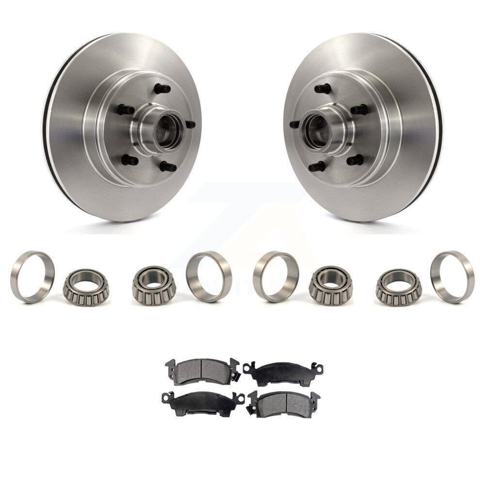 Brake Hub Rotor Inner & Outer Race Bearing Set Pad Front Kit For Chevrolet GMC