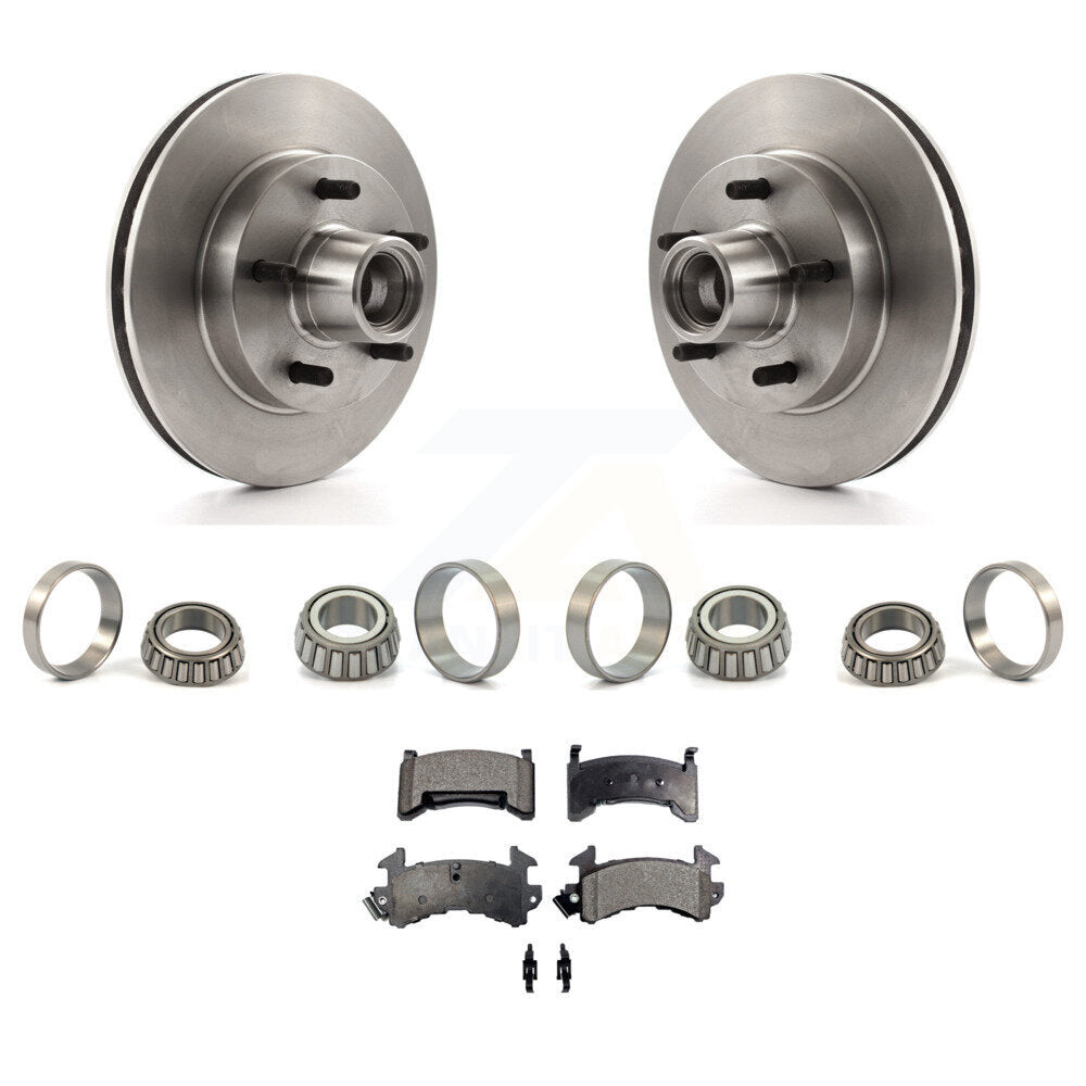 Brake Hub Rotor Inner & Outer Race Bearing Set Pad Front Kit For Chevrolet S10
