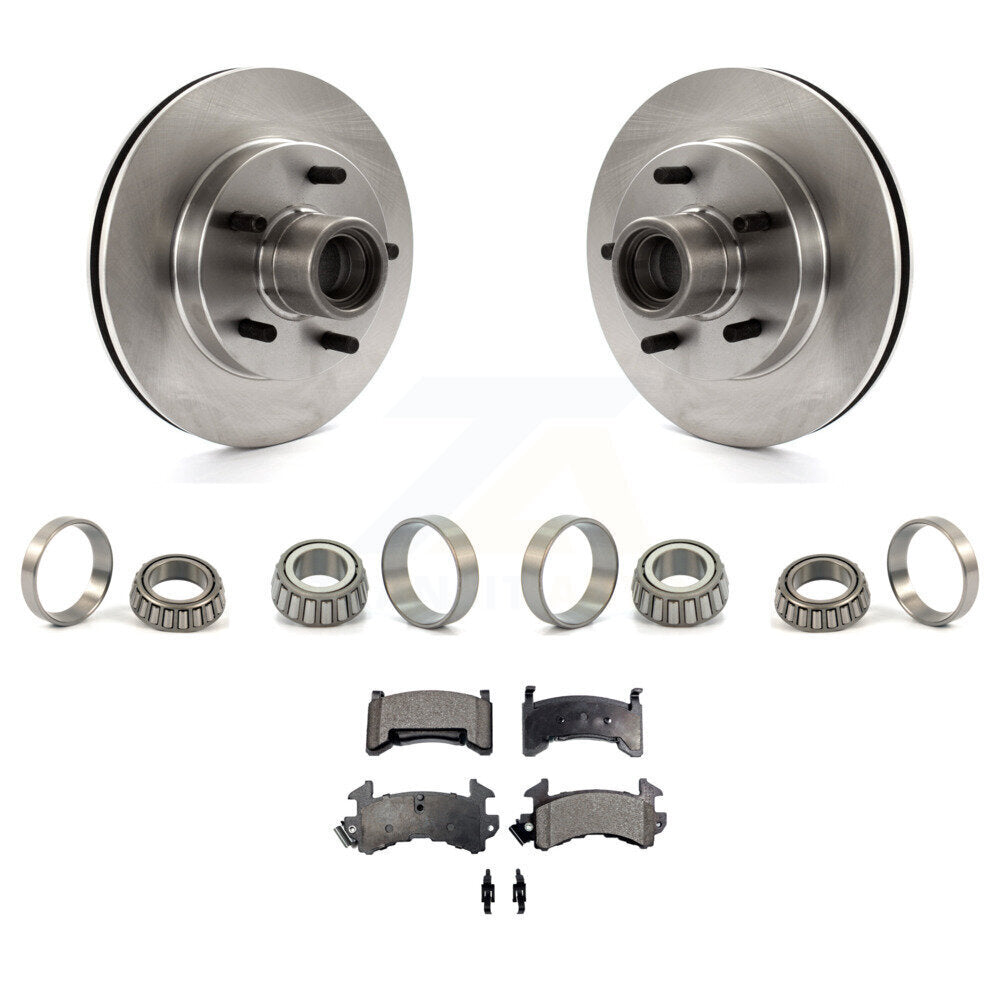 Brake Hub Rotor Inner & Outer Race Bearing Set Pad Front Kit For Chevrolet S10