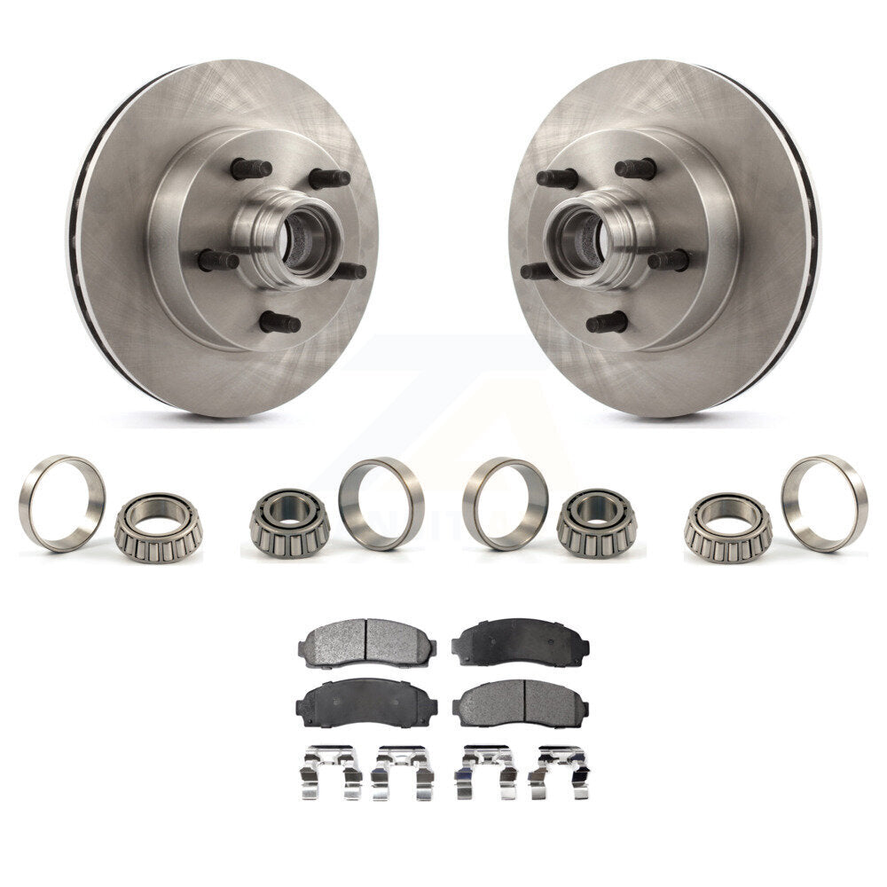 Brake Hub Rotor Inner & Outer Race Bearing Set Pad Front Kit For Mazda B2300